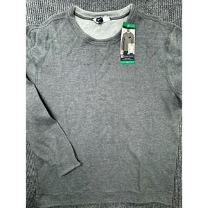 Island‎ Sands Shirt Mens XL Gray Reversible Crew Neck Sweater Long Sleeve New